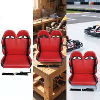 Kart Seat with Slide Rails Contoured Seat with Brackets Textured for Hobby Builders, Child's Vehicle Builds