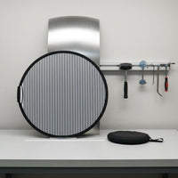 Striped Handheld Dent Inspection Board Black Border Round Reflective Inspection Board Reflection Panel for Auto Body Work