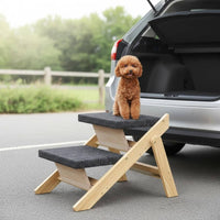Convertible Pet Ramp Stairs Supports up to 110 Lbs for Bedroom, Car, Senior Pets