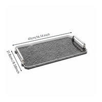 Water Wave Tray with Handles Easy to Clean Home Decor for Kitchen, Bathroom