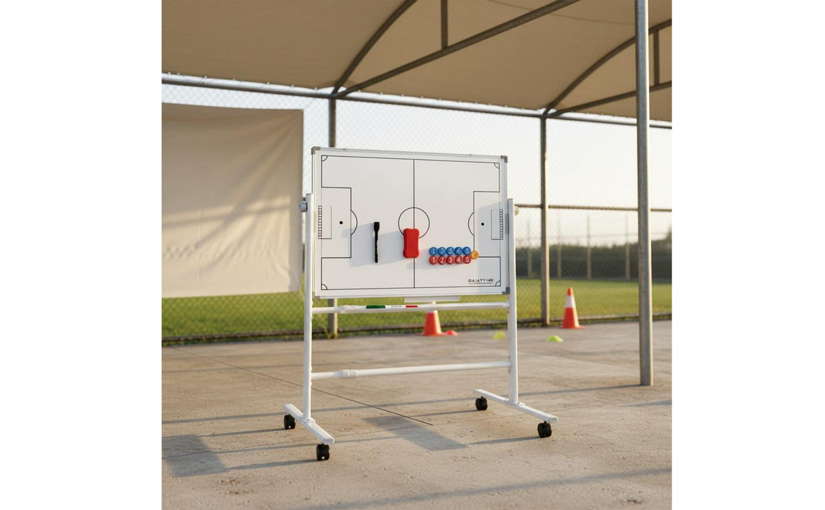 Foldable Folding Stand Board Teaching Aid Basketball Board Sturdy Sports Whiteboard Large Size for Coaches, Teachers, Training, Match, Classroom