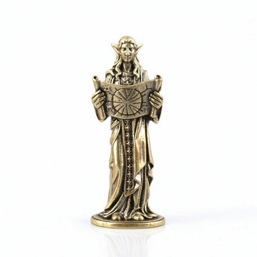 Metal Figurine Brass Miniature Figurine Vintage-Inspired for Desk, Collectors