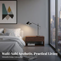 Bedside Cabinet with Drawer and Shelf Minimalist Design for Homeowners, Couples