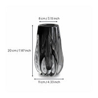 Glass Flower Vase Light Luxury Design Tabletop Centerpiece Hand Blown for Office