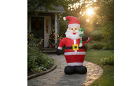 Inflatable Decoration with Candy Cane Indoor Christmas Inflatable Santa Inflatable Santa Outdoor Festive for Homeowners, Yard