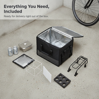 Insulated Food Delivery Bag for Riders - 18L to 62L Thermal Cooler for Car, Picnic, Outdoor Use