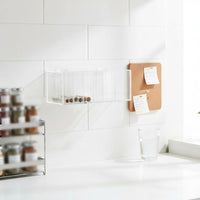 Wall-Mounted Label Container Easy to See Clear Sticker Roll Holder Space-Saving Sticker Roll Organizer