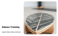 Simulates Surfing Balance Board with Roller Versatile Workout Tool Roller Balance Board Long-Lasting Multi-Layer Wood Indoor Wave Instructor Floor-Safe Design for Surfers, Skateboarders, Athletes