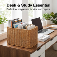 Baskets for Organizing, Decorative Basket Organizer Bins Set, Multipurpose Woven #variant:Light Coffee