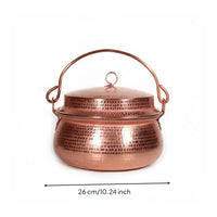 Hammered Copper Pot Good Heat Conductivity Cookware Handmade for Gas Stove