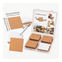 50 Pieces Self Cork Tile Flat Square Cork Tile Easy to Easy to Trim Decor for Coasters