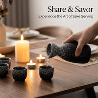 Ceramic Sake Set Sapphire Blue New Chinese Style