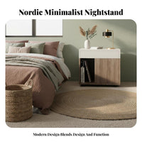 Nightstand with Drawers space-saving Size Single-Drawer End Table for Small Spaces