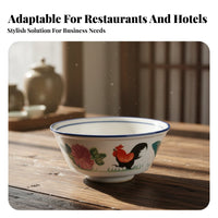 Retro Rooster Ceramic Tableware Set, Bowl & Plate, Restaurant Hotel Hotpot