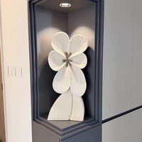 树脂花瓣雕塑中大型家具树脂摆件装饰客厅玄关树脂工艺品家具桌摆