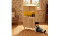Miniature Corner Cabinet Triangular Top Corner Storage Cabinet Model Beige