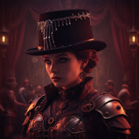 Top Hat with Skeleton Hand Steampunk Felt Top Hat Black Cosplay for Cosplayers, Themed Parties
