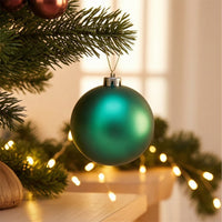 Christmas Ornament Ball Matte Christmas Ball Ornaments Ornament with Hanging Cap Decorative for Window Displays, Party Decor