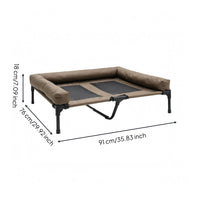 Raised Pet Cot with Bolster Removable Raised Pet Cot Bed Washable