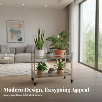 Tiered Rolling Plant Shelf Multi-Tier Design plant Rack Movable with casters