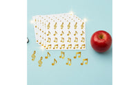 20 Pieces Glitter Music Note Stickers Easy to Peel Music Note Sticker Glittery Musical Symbol Stickers for Teachers, Scrapbooking, Party Favors