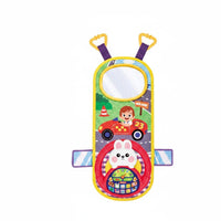 Early Education Car Driving Toy Wildlife Theme Hanging Steering Wheel Toy Interactive Hand-Eye Coordination for Babies, Toddlers, Crib, Stroller