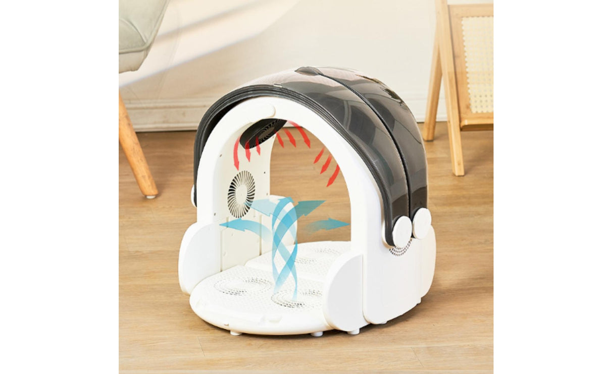 Collapsible Pet Drying Box Portable Pet Dryer Box Transparent Automatic for Dog Owners, Home Grooming, Apartment