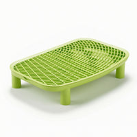 Easy-to-Clean Litter Tray with Grate Washable Litter Control Tray Sturdy Elevated