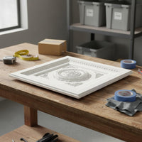 Square Ceiling Medallion Faux Plaster Home Improvement Material for Bedroom