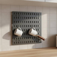 Wall Storage Rack Pegboard Panel Organizer Modular System with Hooks Shelves Basket No-drill Easy Installation Thick Construction Suitable for Office Home