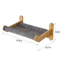 Cat Activity Center Wall Mounted Pegboard, Wood Climbing Wall with Walkways, DIY Furniture Climbing for Indoor Cats