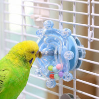 Rotating Disc Toy, Rotating Wheel with Internal Beads and Suction Cup, Parrot Toy for Parakeet, Budgie and Cockatiel Puzzle Toy