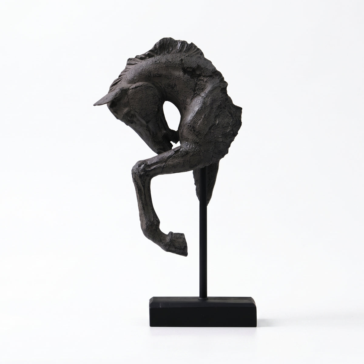 Sculpture with Stand Abstract Horse Statue Modern for Office, Mantel, Homeowners