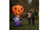 Inflatable Hot-Air Balloon Self-Inflating Inflatable Balloon with Built-in Fan Decorations Easy Set-up for Lawn, Porch