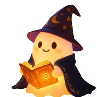 跨境新款万圣节ghost reading book lamp巫师幽灵台灯家居装饰品