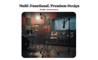 360 Degree Tilter Convertible Cymbal Stand Non-Slip Rubber Feet Swivel Cymbal Stand Collapsible Design for Stage Performance