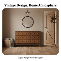 Vintage design 6-Drawer chest of drawers Sturdy Construction 6-Drawer low dresser Cabinet Mid-20th Centuryera Modern Design Chest of Drawers Easy Assembly for Homeowners, Families, Parents, Bedroom, Living Room, Entryway, Home Office