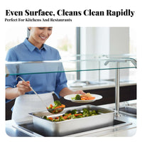 Rectangular Steel Basin Easy to Clean Food Pan Deep Design for Chefs, Home Cooks