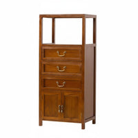 Stepped Curio Cabinet Modern Oriental Design Sideboard Vintage Aesthetic