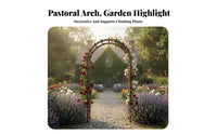Garden Support Arch Weather-resistant Wooden Garden Arch with Gate Sturdy Construction Climbing Plant Trellis Decorative Entryway Suitable for Gift Giving Home Decoration