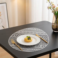Easter Table Mat Egg Shaped PVC Placemat Oil Resistant Heatproof Table Mat for Kitchen & Dining, Washable for Party, Kitchen, Restaurants