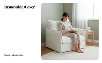 Boucle Accent Chair Removable Cover Single Sofa Cleanable Adaptable for Interior Decorators, Living Room, Bedroom