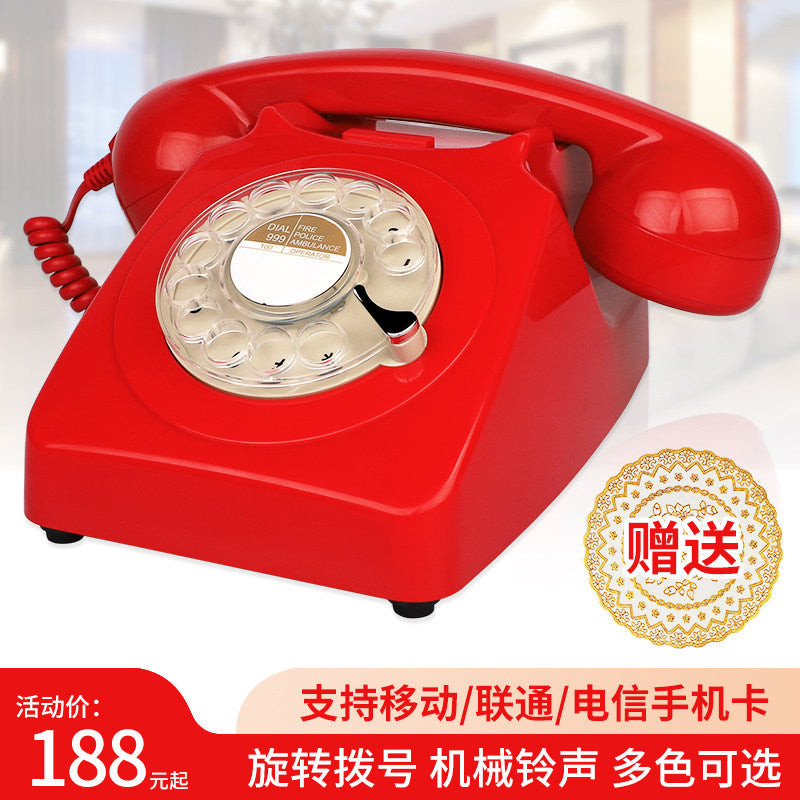 Classic Retro Wired Telephone for Home Office Hotel