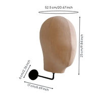 Mannequin Head with Wall Mount Long-Lasting Stand Sturdy for Hat Storage