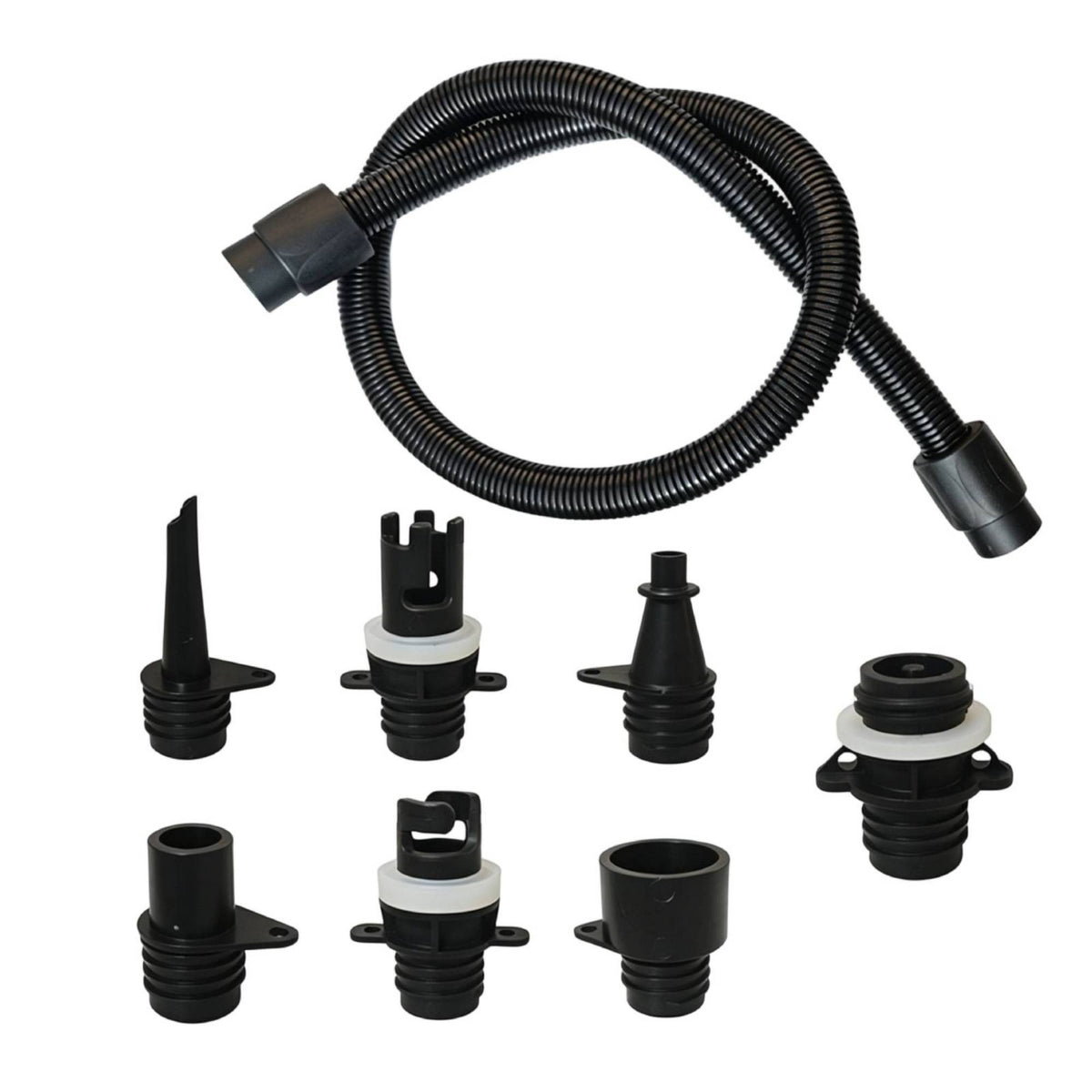 Threaded Hose with Adapter Set Stepped Pump Adapter Kit Easy to Install Pump Hose with Nozzles Leak-Resistant
