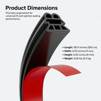 Rubber Seal Strip for Car, Car Door Seal Automotive, Heavy Duty Car Door Seal St #variant:3 Meters (+1 Adhesion Promoter)