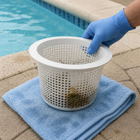 Plastic Skimmer Basket White Pool Skimmer Basket Perforated