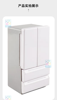儿童益智过家家玩具厨房迷你微缩模型冰箱冰柜可发光DIY玩具配件