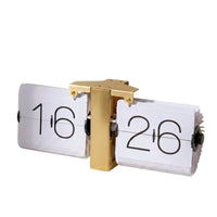 Table Flippage Timepiece Clock Large Number Retro Flip Clock Decorative for Living Room