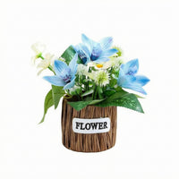 Artificial Lily Arrangement Lifelike Faux Flower Arrangement Easy to Clean
